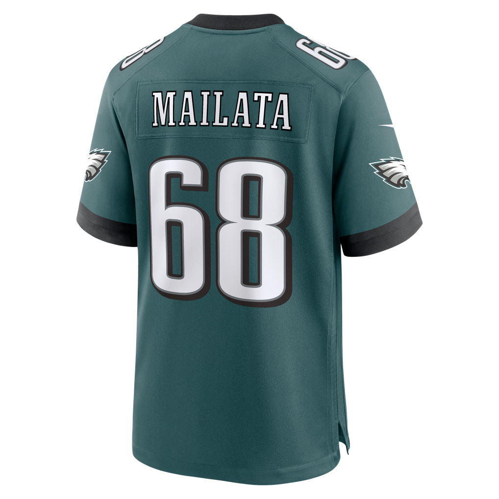 Men's Philadelphia Eagles Jordan Mailata Nike  Midnight Green Team Game Jersey - Image 4