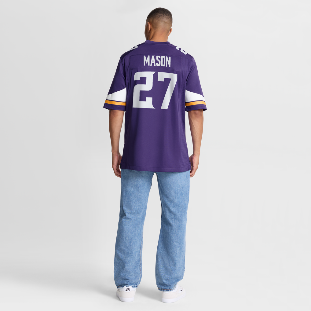 Men's Minnesota Vikings Jordan Mason Nike  Purple Team Game Jersey - Image 9