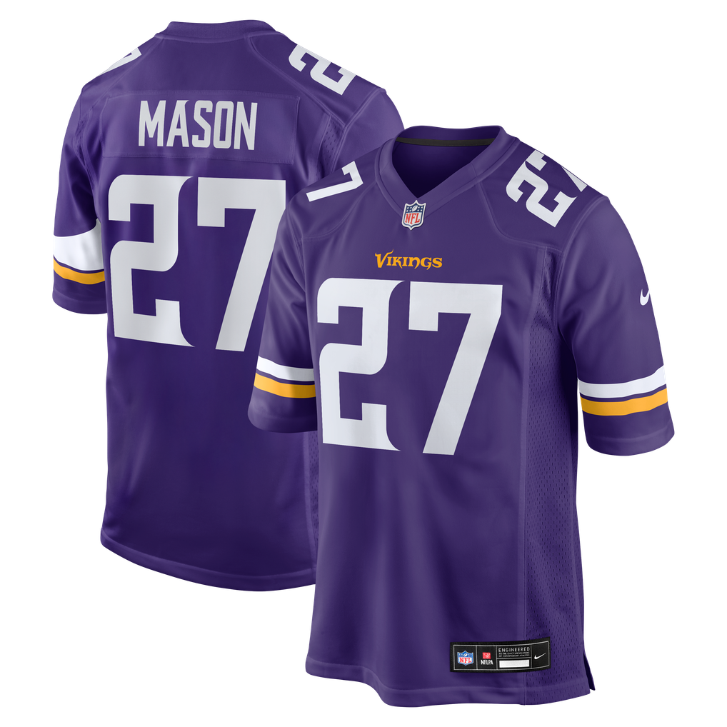 Men's Minnesota Vikings Jordan Mason Nike  Purple Team Game Jersey - Image 2