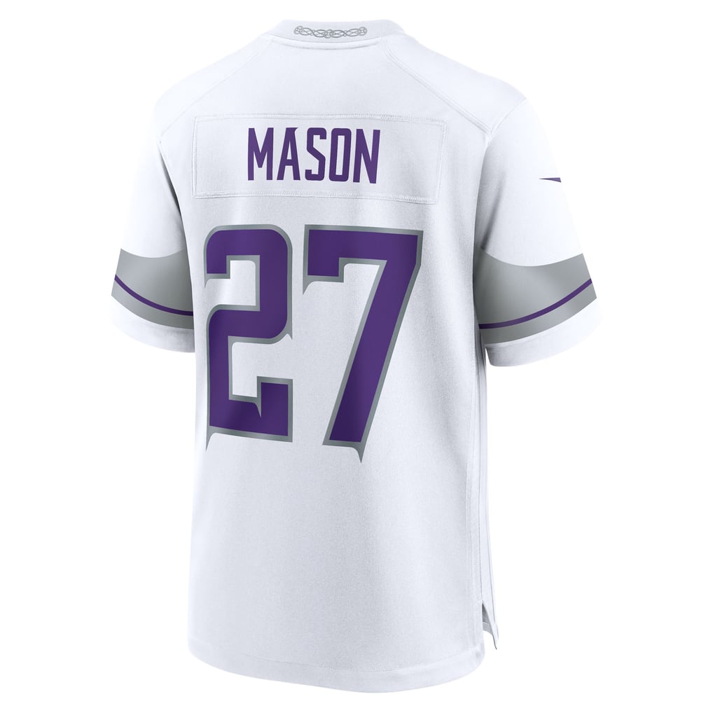 Men's Minnesota Vikings Jordan Mason Nike White Alternate Game Jersey - Image 4
