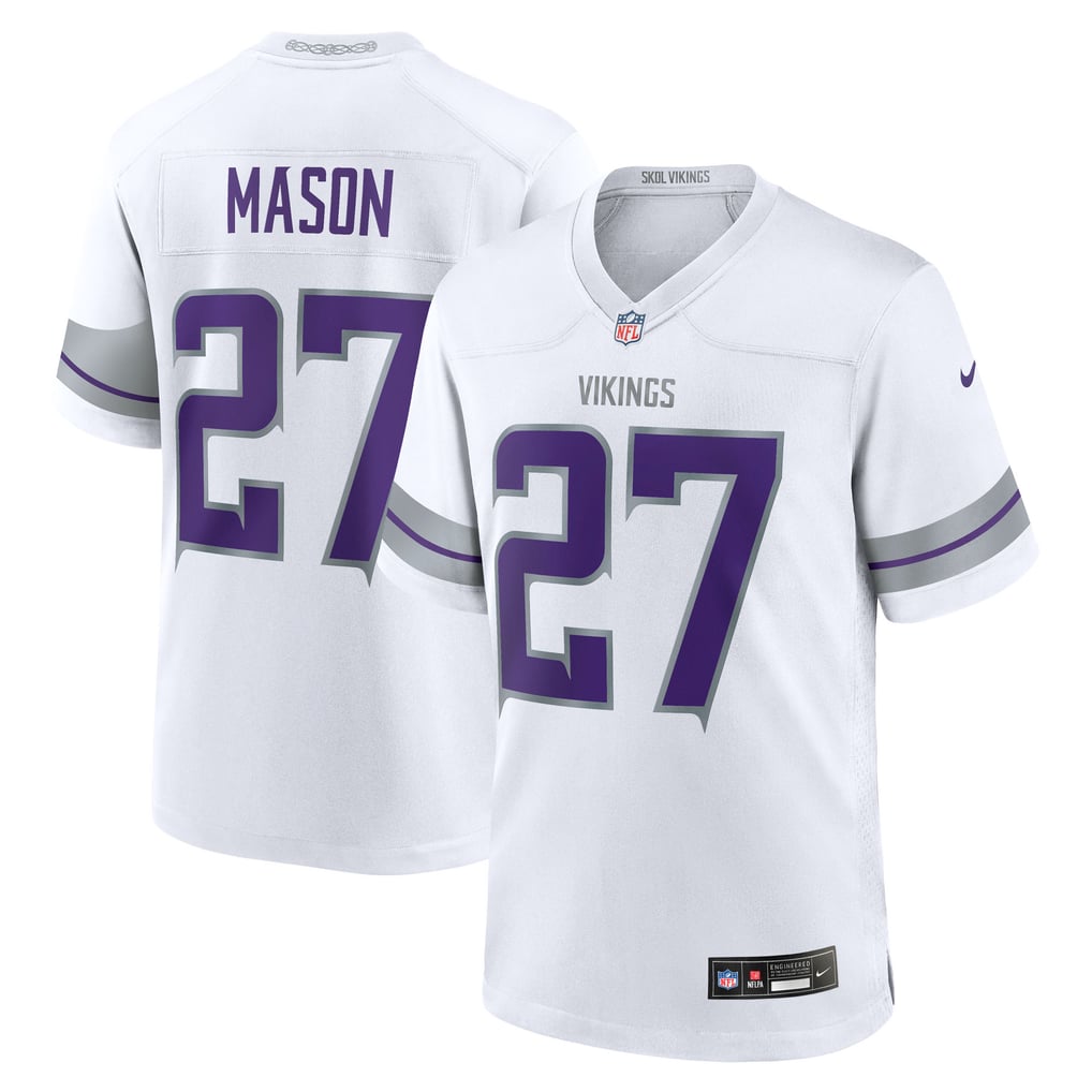 Men's Minnesota Vikings Jordan Mason Nike White Alternate Game Jersey - Image 1