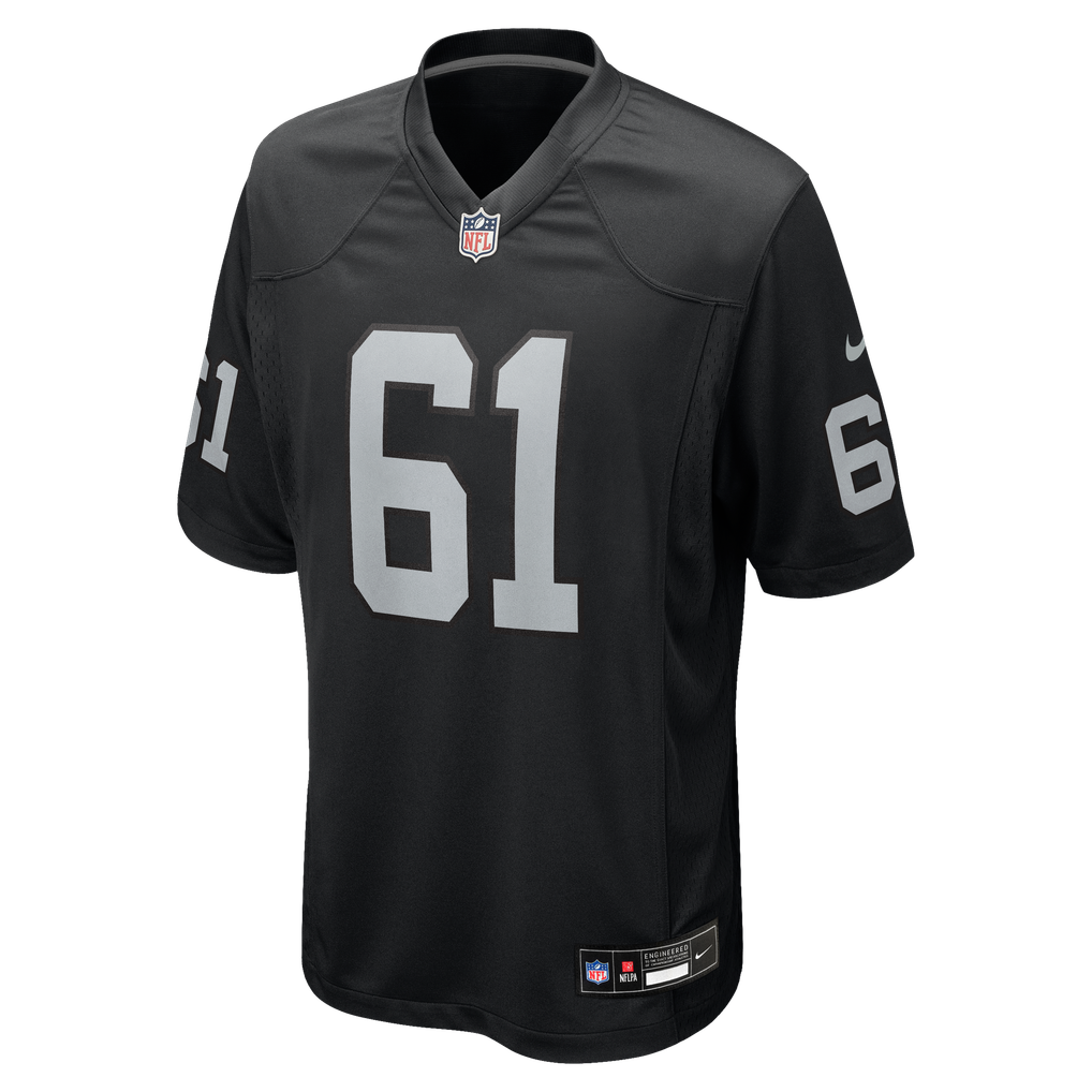 Men's Las Vegas Raiders Jordan Meredith Nike Black Game Player Jersey - Image 3