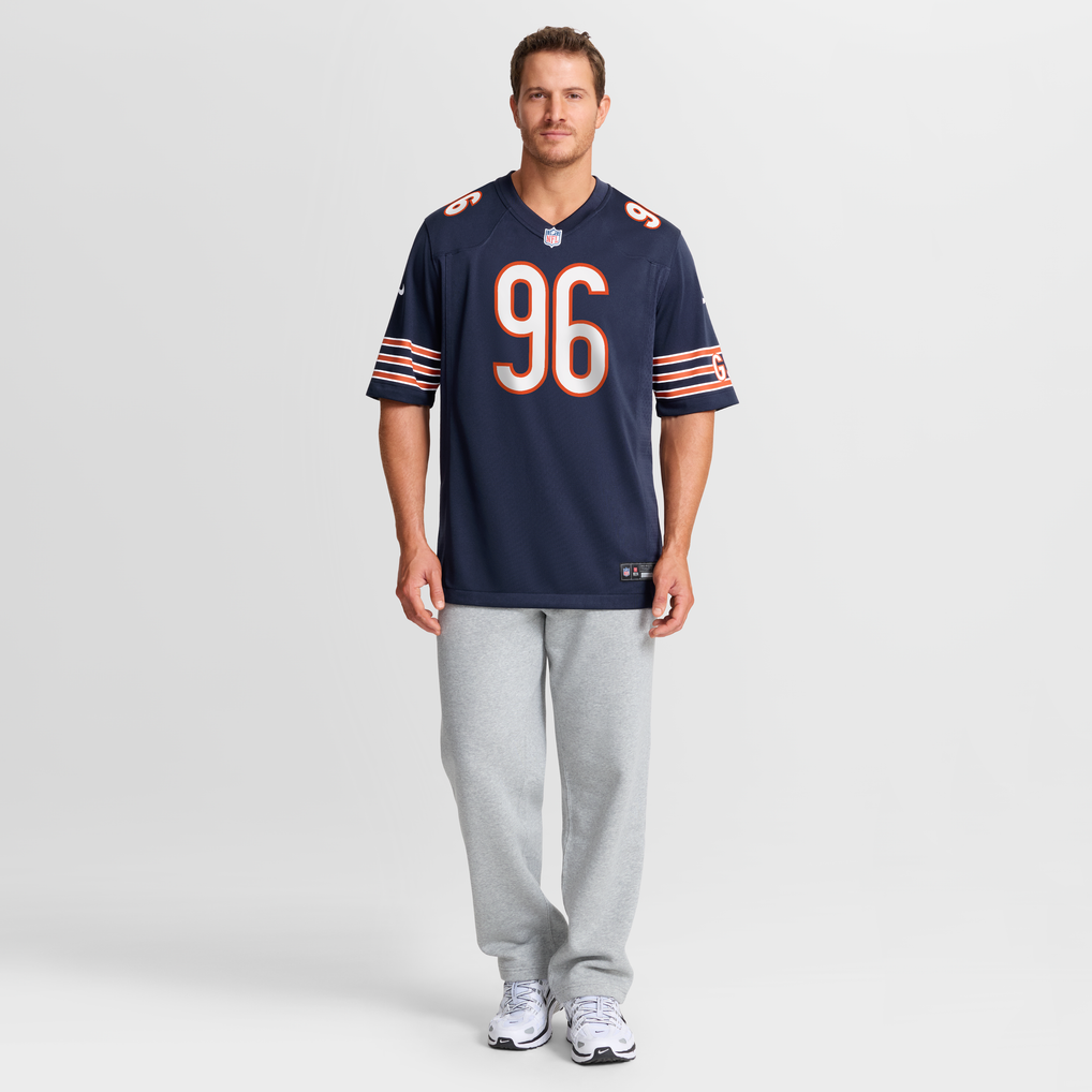 Men's Chicago Bears Jordan van den Berg Nike Navy Team Game Jersey - Image 3
