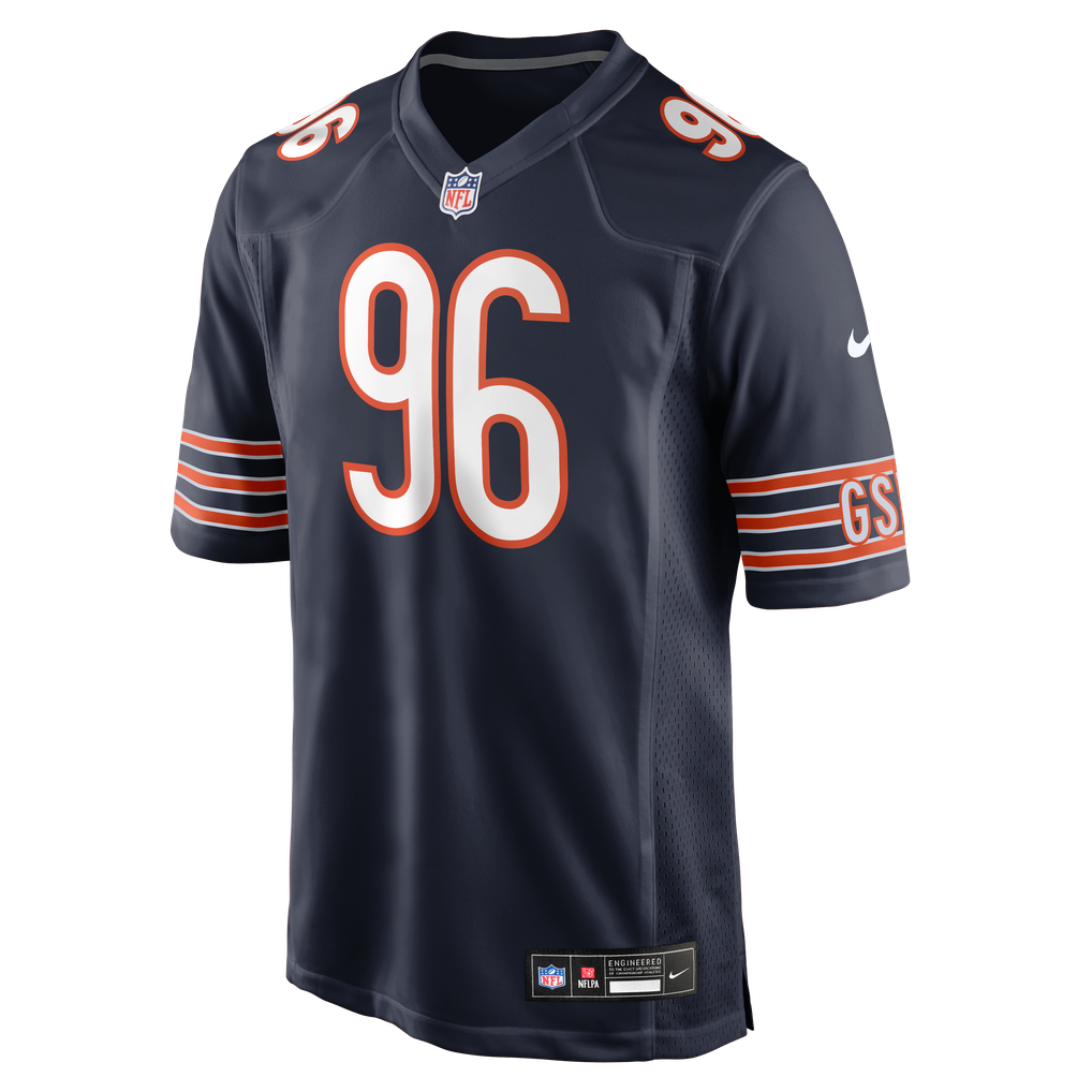 Men's Chicago Bears Jordan van den Berg Nike Navy Team Game Jersey - Image 5