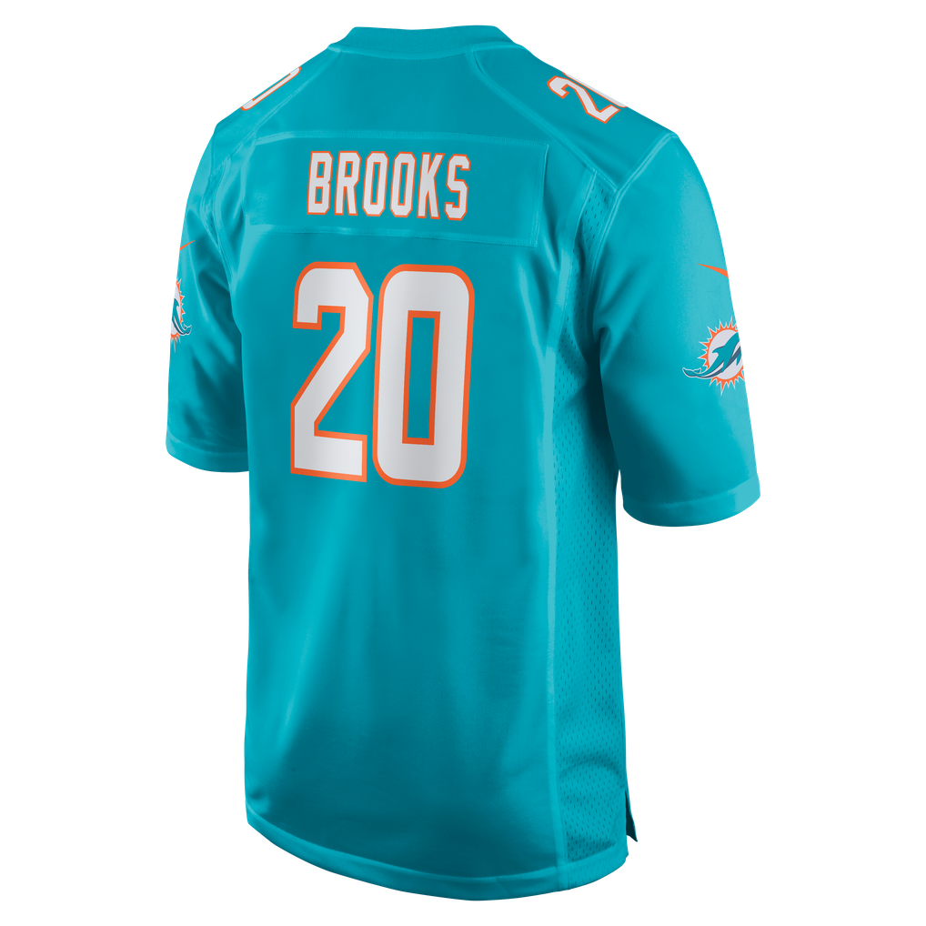 Men's Miami Dolphins Jordyn Brooks Nike  Aqua  Game Jersey - Image 4