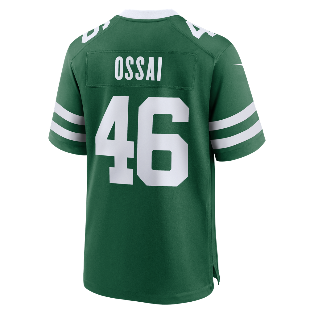 Men's New York Jets Joseph Ossai Nike Legacy Green Team Game Jersey - Image 4