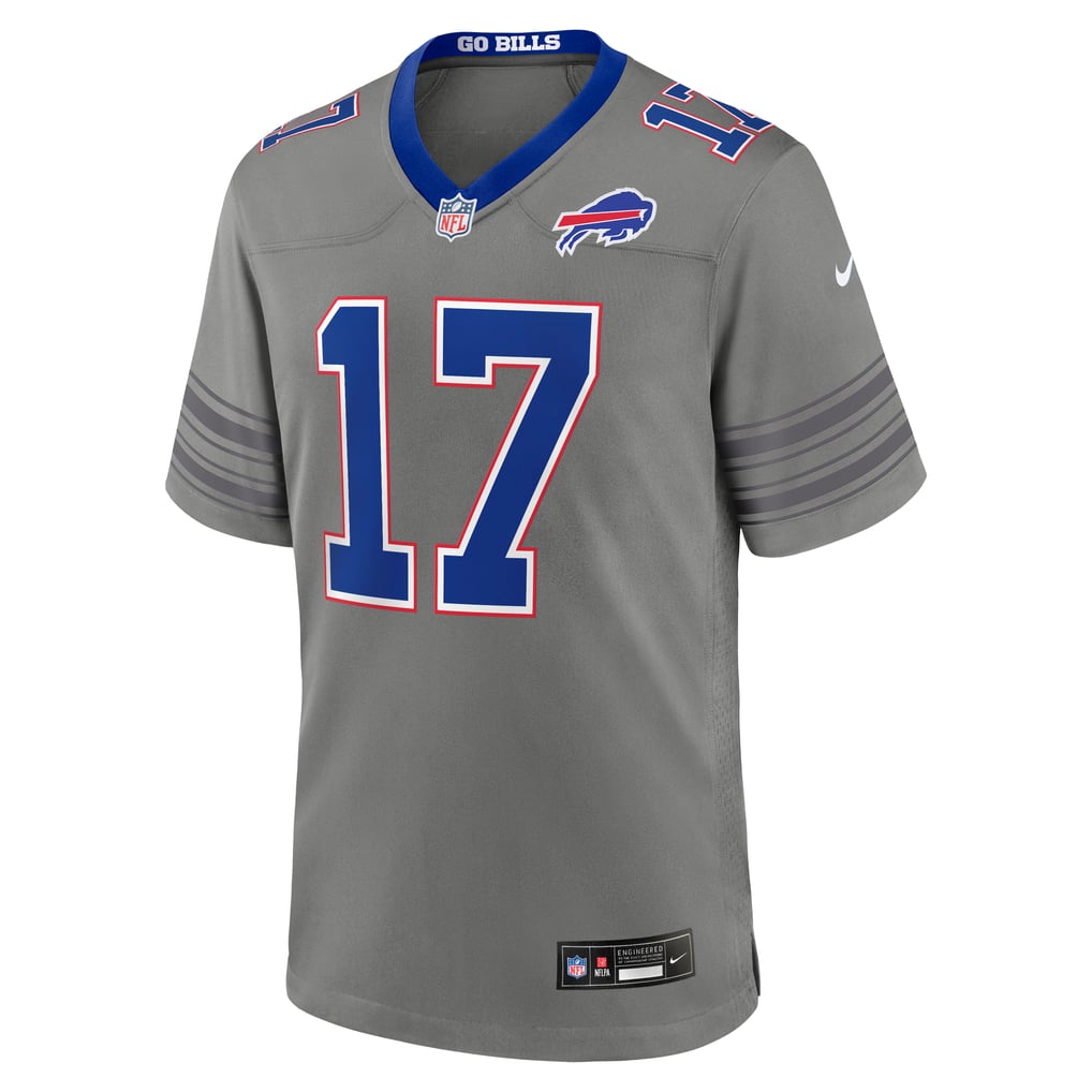 Men's Buffalo Bills Josh Allen Nike Gray Nickel City Game Jersey - Image 3