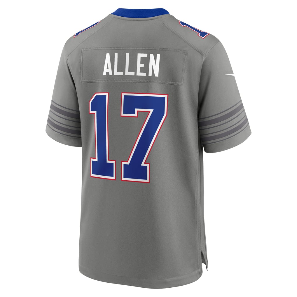 Men's Buffalo Bills Josh Allen Nike Gray Nickel City Game Jersey - Image 4