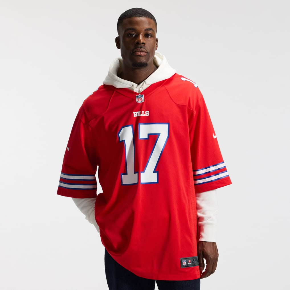 Men's Buffalo Bills Josh Allen Nike Red Alternate Game Player Jersey - Image 3