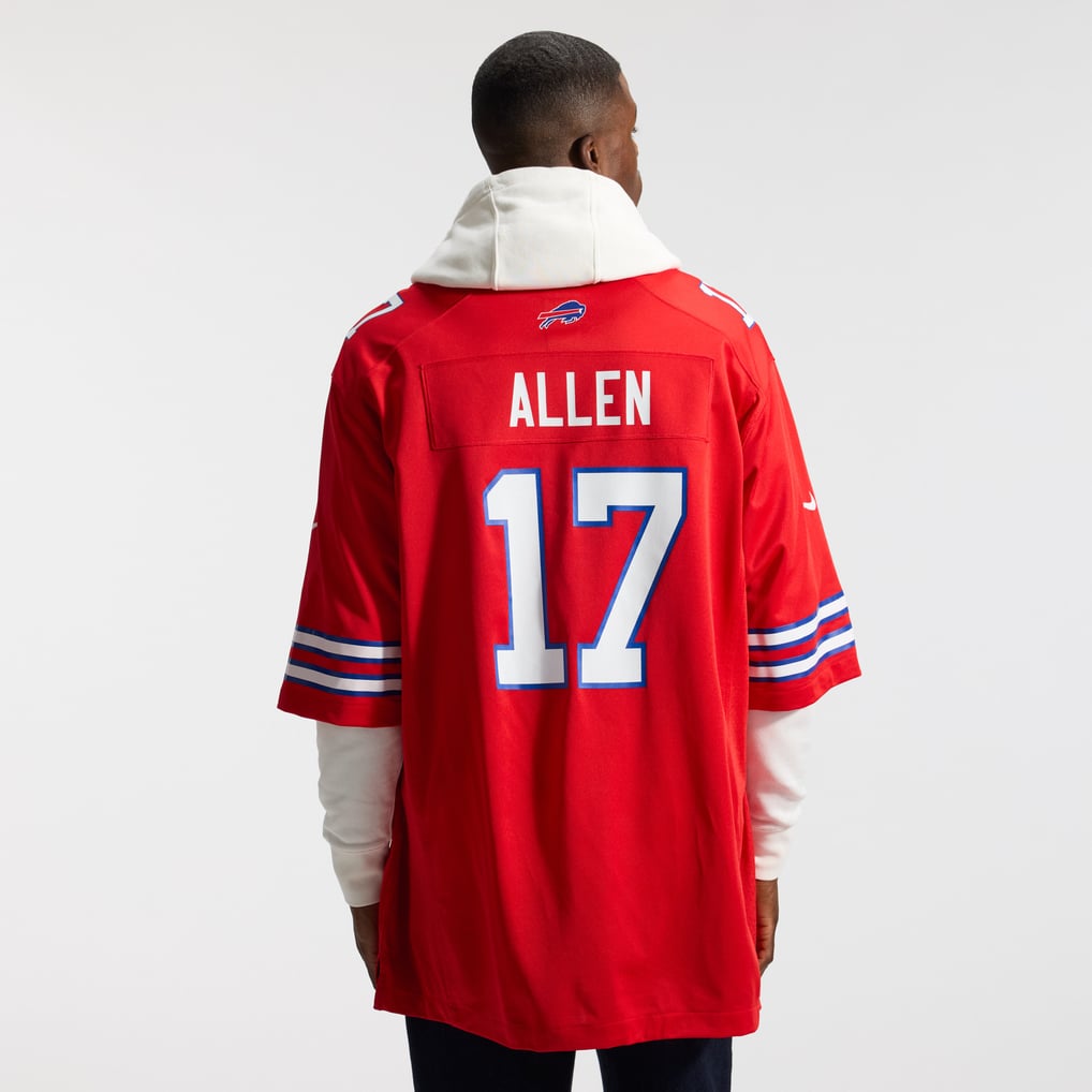 Men's Buffalo Bills Josh Allen Nike Red Alternate Game Player Jersey - Image 4