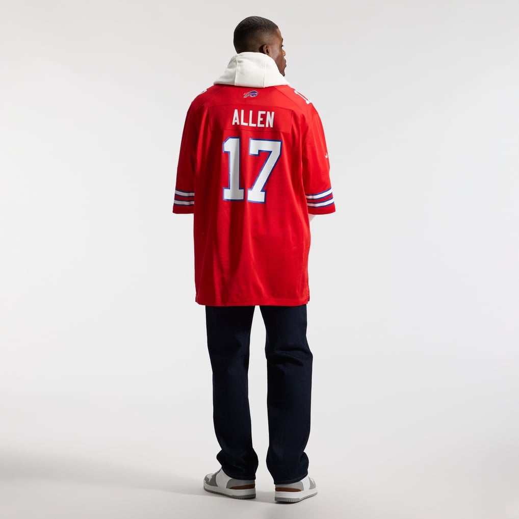 Men's Buffalo Bills Josh Allen Nike Red Alternate Game Player Jersey - Image 6