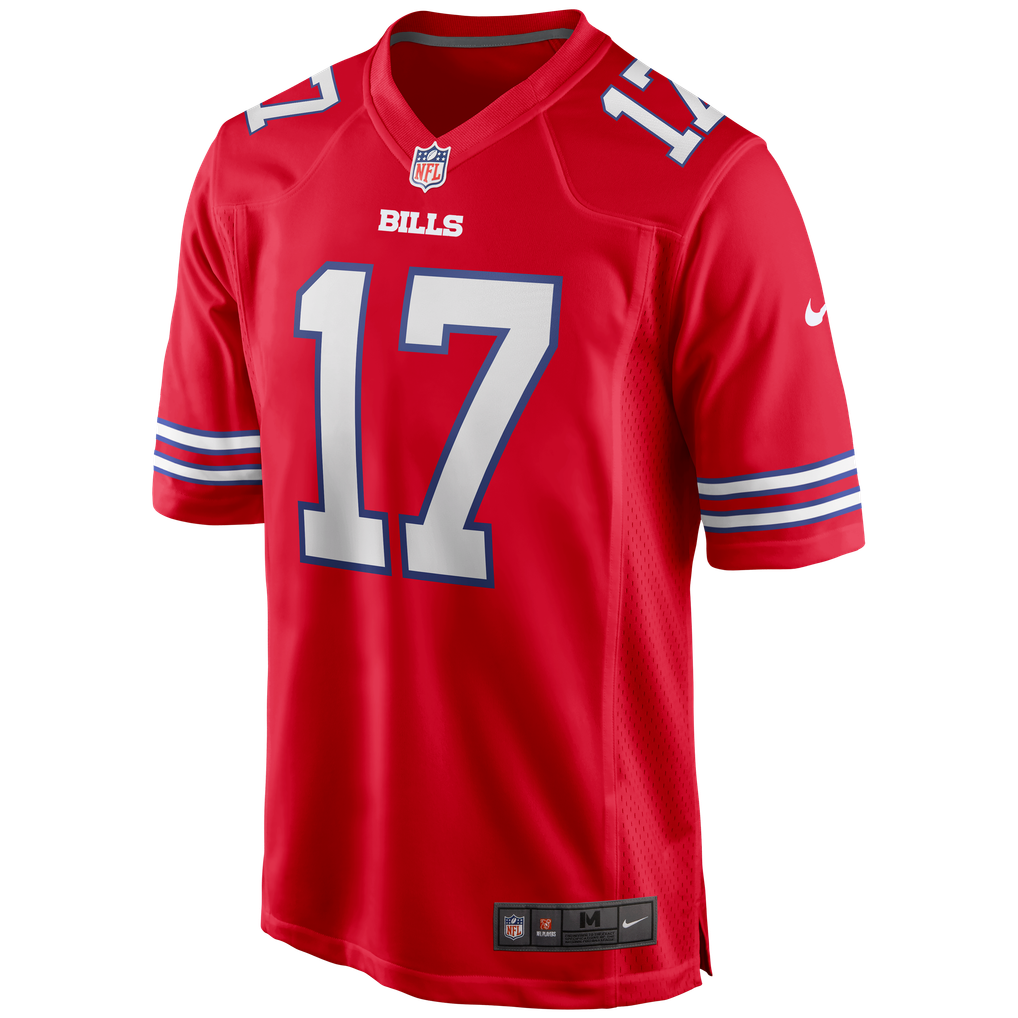 Men's Buffalo Bills Josh Allen Nike Red Alternate Game Player Jersey - Image 7