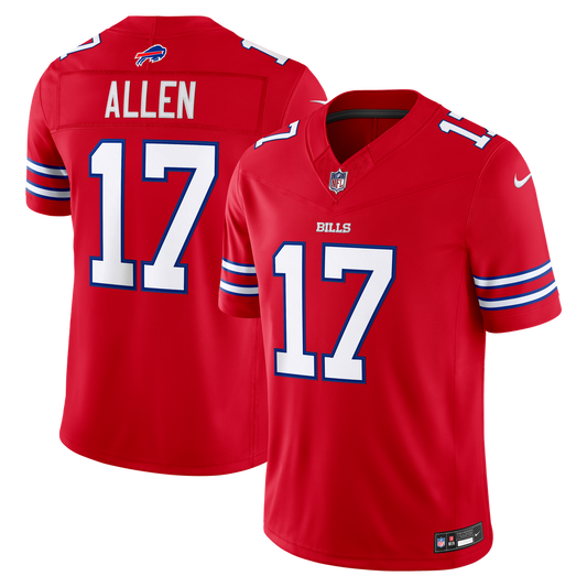 Men's Buffalo Bills Josh Allen Nike Red Alternate Vapor F.U.S.E. Stitched Limited Jersey - Image 1