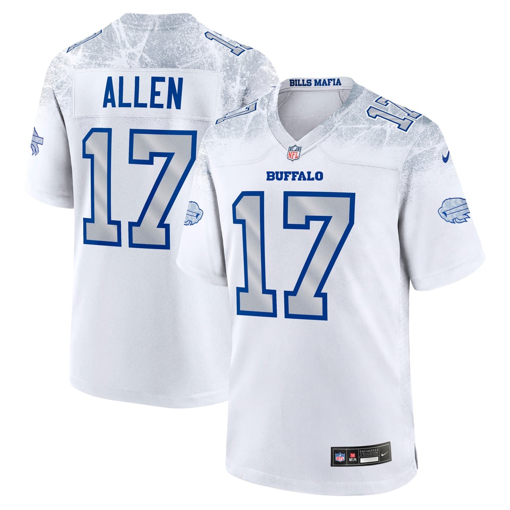 Men's Buffalo Bills Josh Allen Nike White Rivalries Collection Game Jersey - Image 2