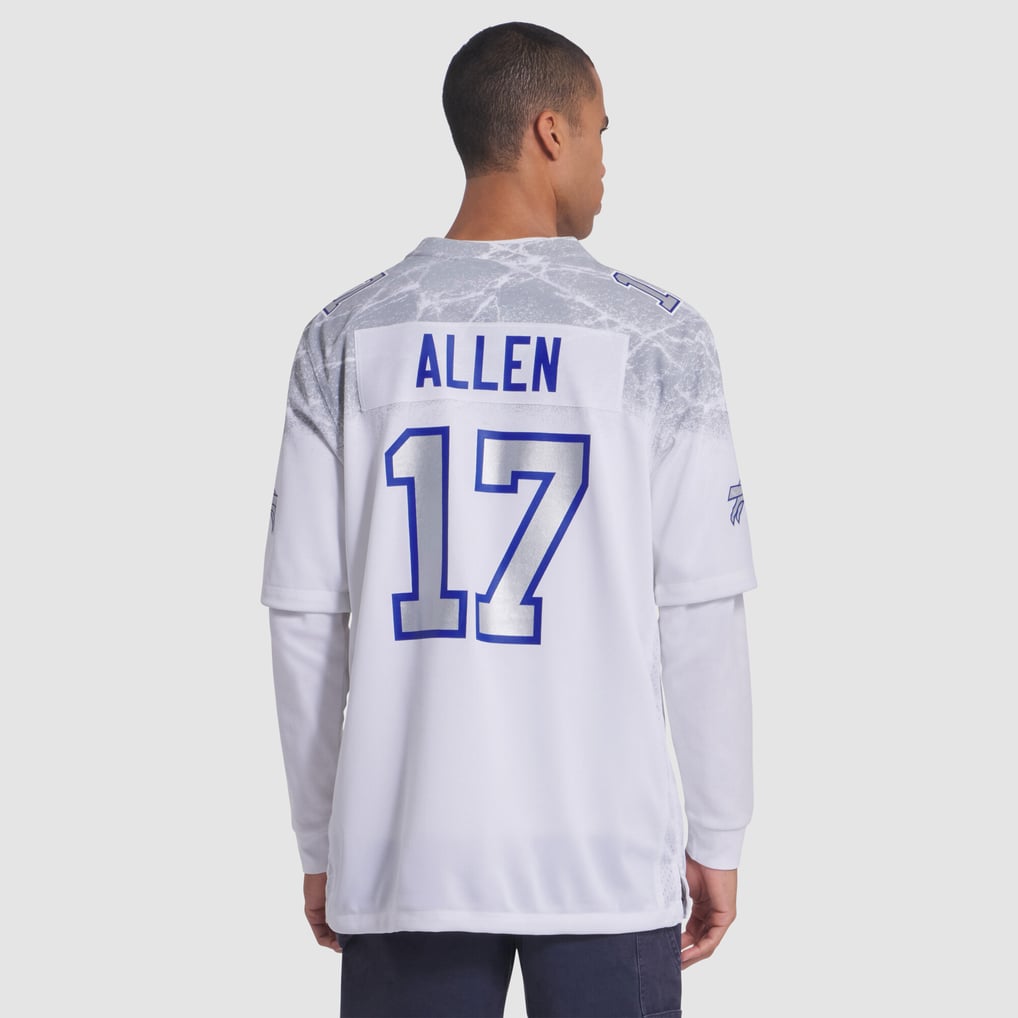 Men's Buffalo Bills Josh Allen Nike White Rivalries Collection Game Jersey - Image 5