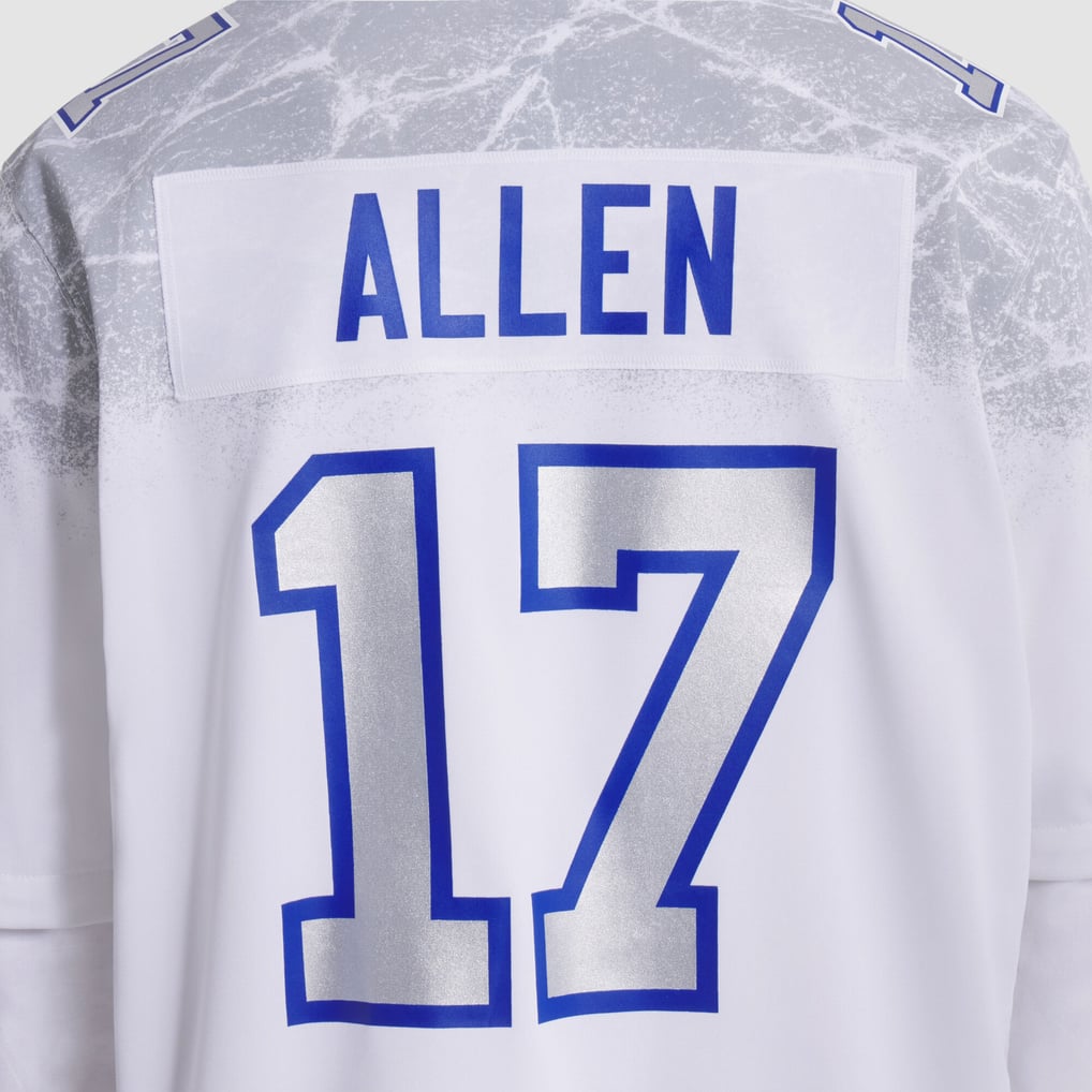 Men's Buffalo Bills Josh Allen Nike White Rivalries Collection Game Jersey - Image 6