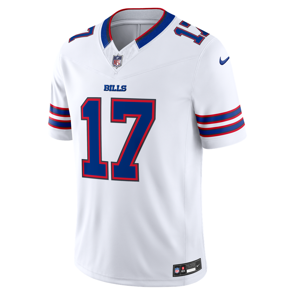Men's Buffalo Bills Josh Allen Nike White Vapor F.U.S.E. Stitched Limited Jersey - Image 3