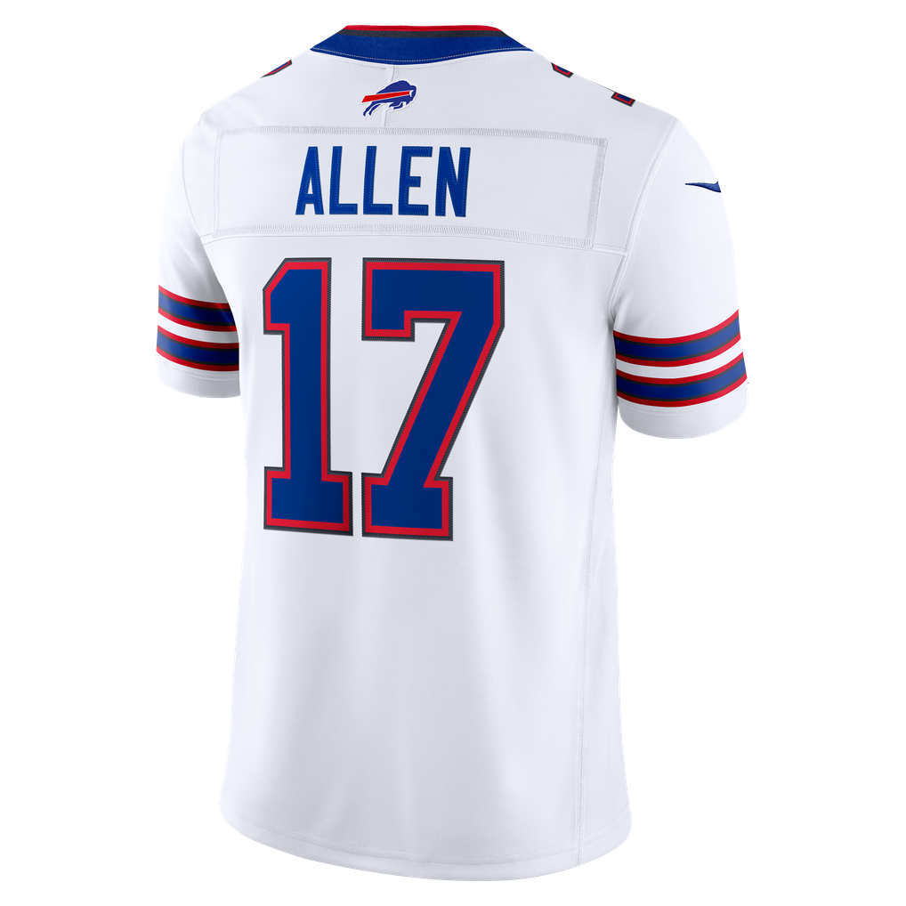Men's Buffalo Bills Josh Allen Nike White Vapor F.U.S.E. Stitched Limited Jersey - Image 4