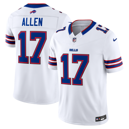 Men's Buffalo Bills Josh Allen Nike White Vapor F.U.S.E. Stitched Limited Jersey - Image 1