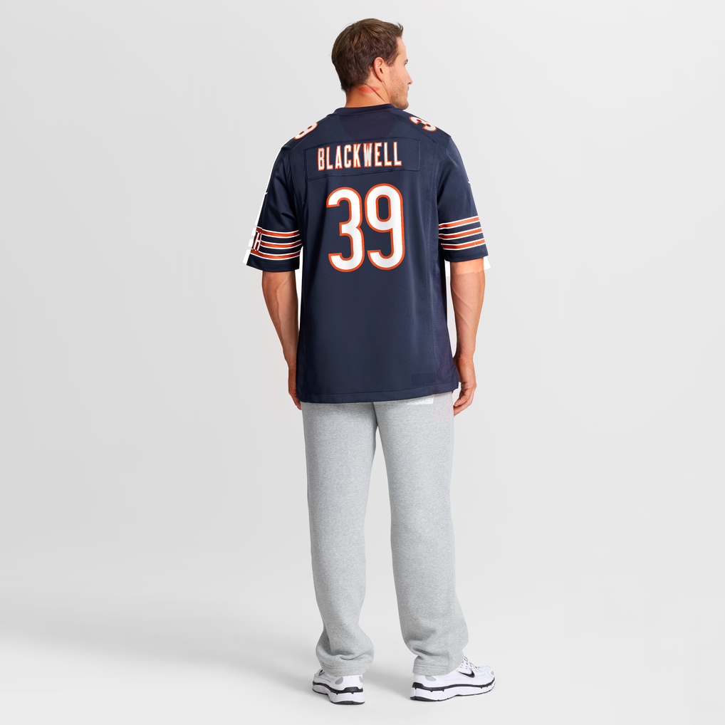 Men's Chicago Bears Josh Blackwell Nike Navy Game Player Jersey - Image 6
