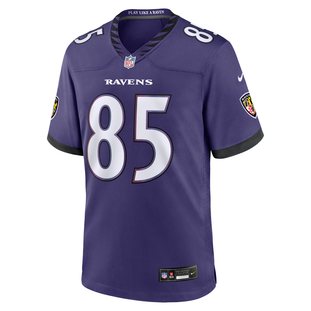 Men's Baltimore Ravens Josh Cuevas Nike Purple Team Game Jersey