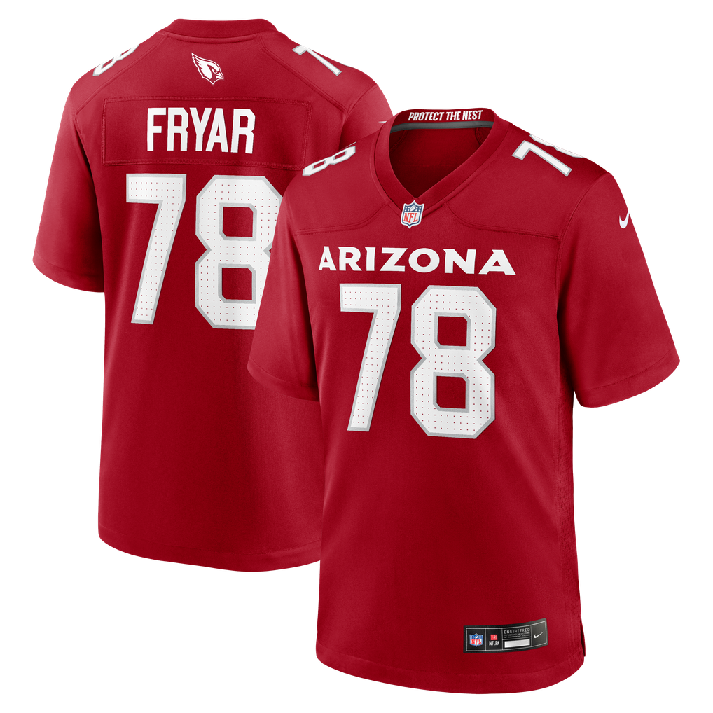 Men's Arizona Cardinals Josh Fryar Nike  Cardinal Team Game Jersey - Image 2
