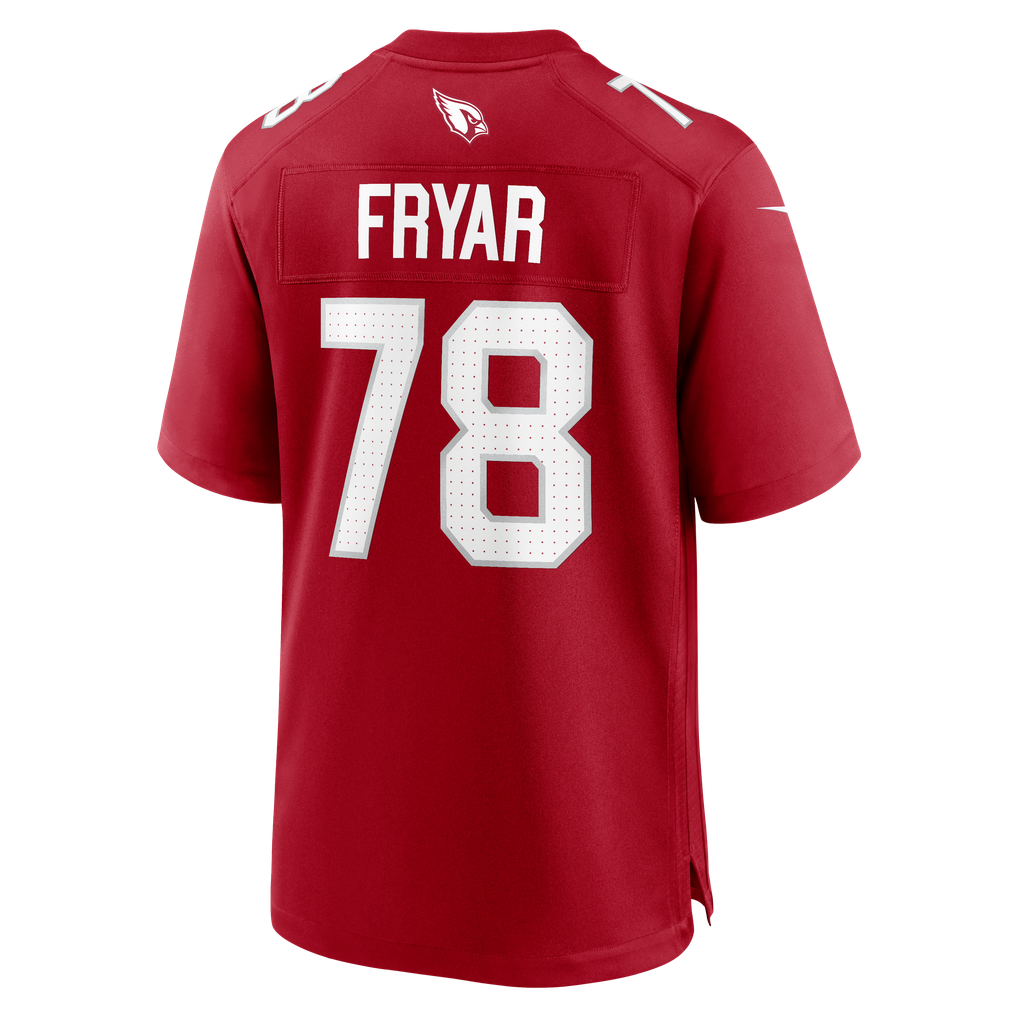 Men's Arizona Cardinals Josh Fryar Nike  Cardinal Team Game Jersey - Image 4