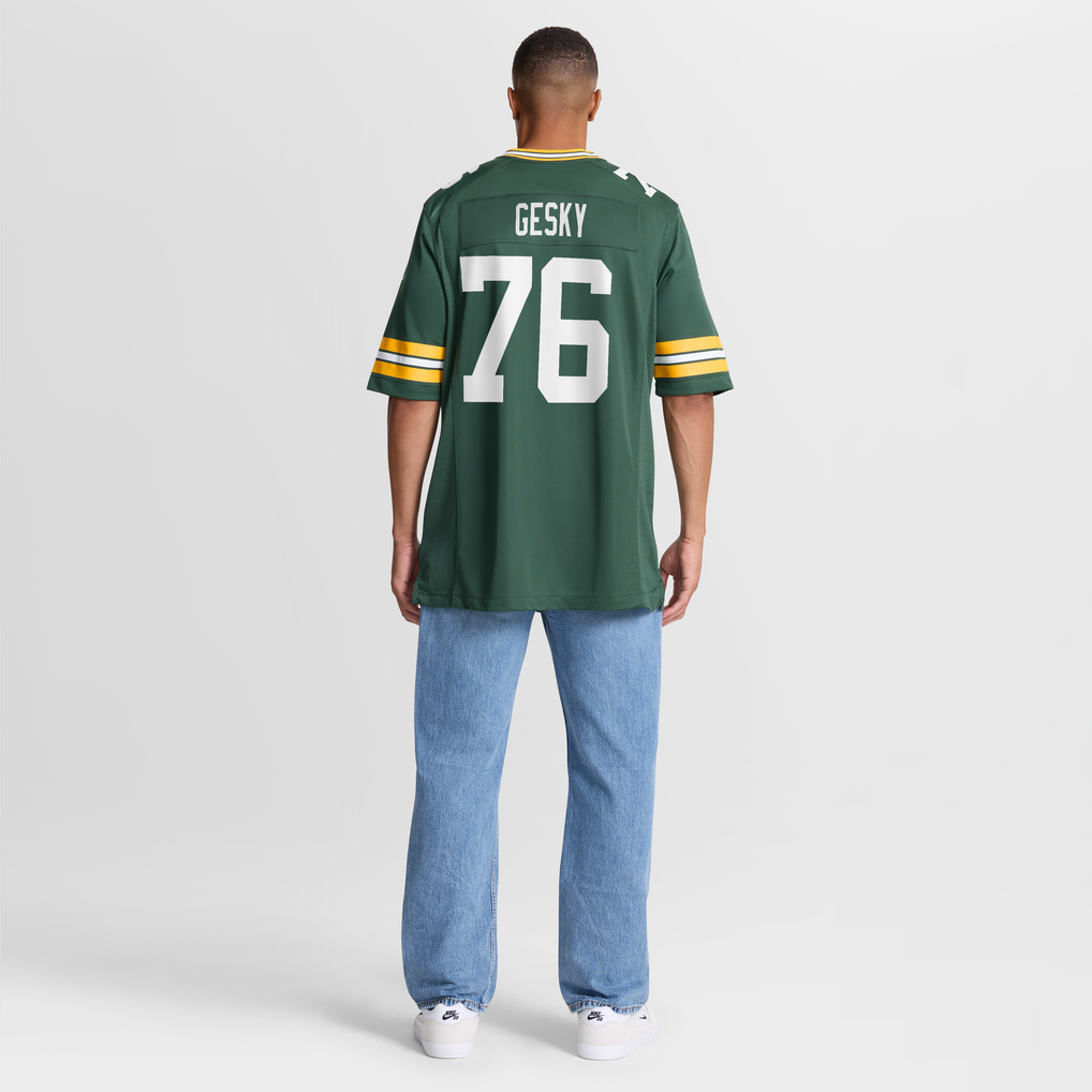 Men's Green Bay Packers Josh Gesky Nike Green Team Game Jersey - Image 4