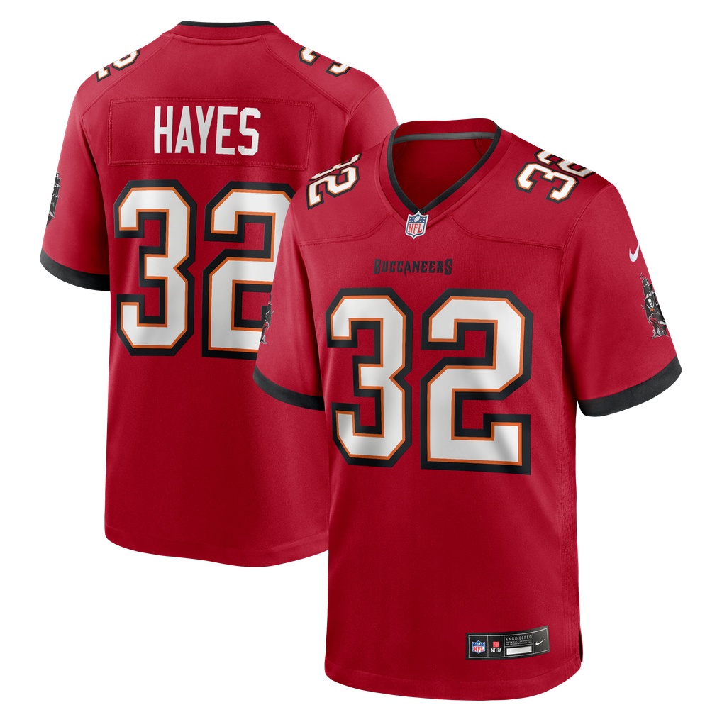 Men's Tampa Bay Buccaneers Josh Hayes Nike  Red  Game Jersey - Image 1