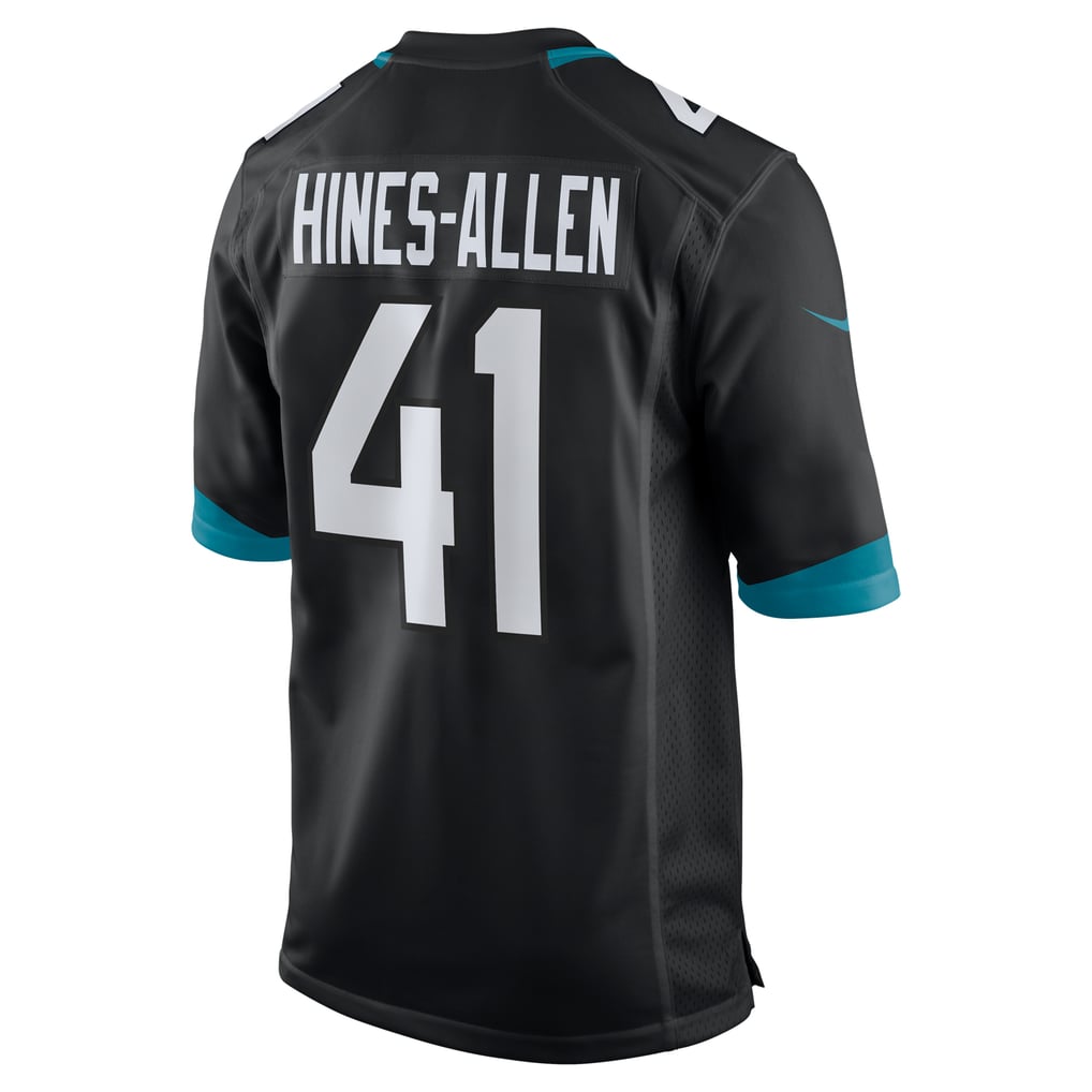 Men's Jacksonville Jaguars Josh Hines-Allen Nike Black Alternate Game Jersey - Image 4