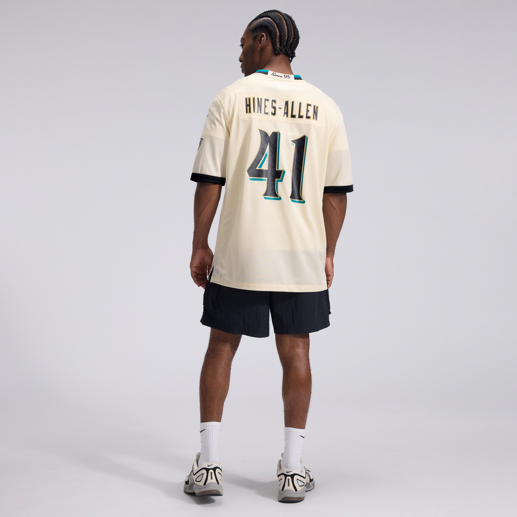 Men's Jacksonville Jaguars Josh Hines-Allen Nike Natural 2026 Rivalries Collection Game Jersey - Image 6