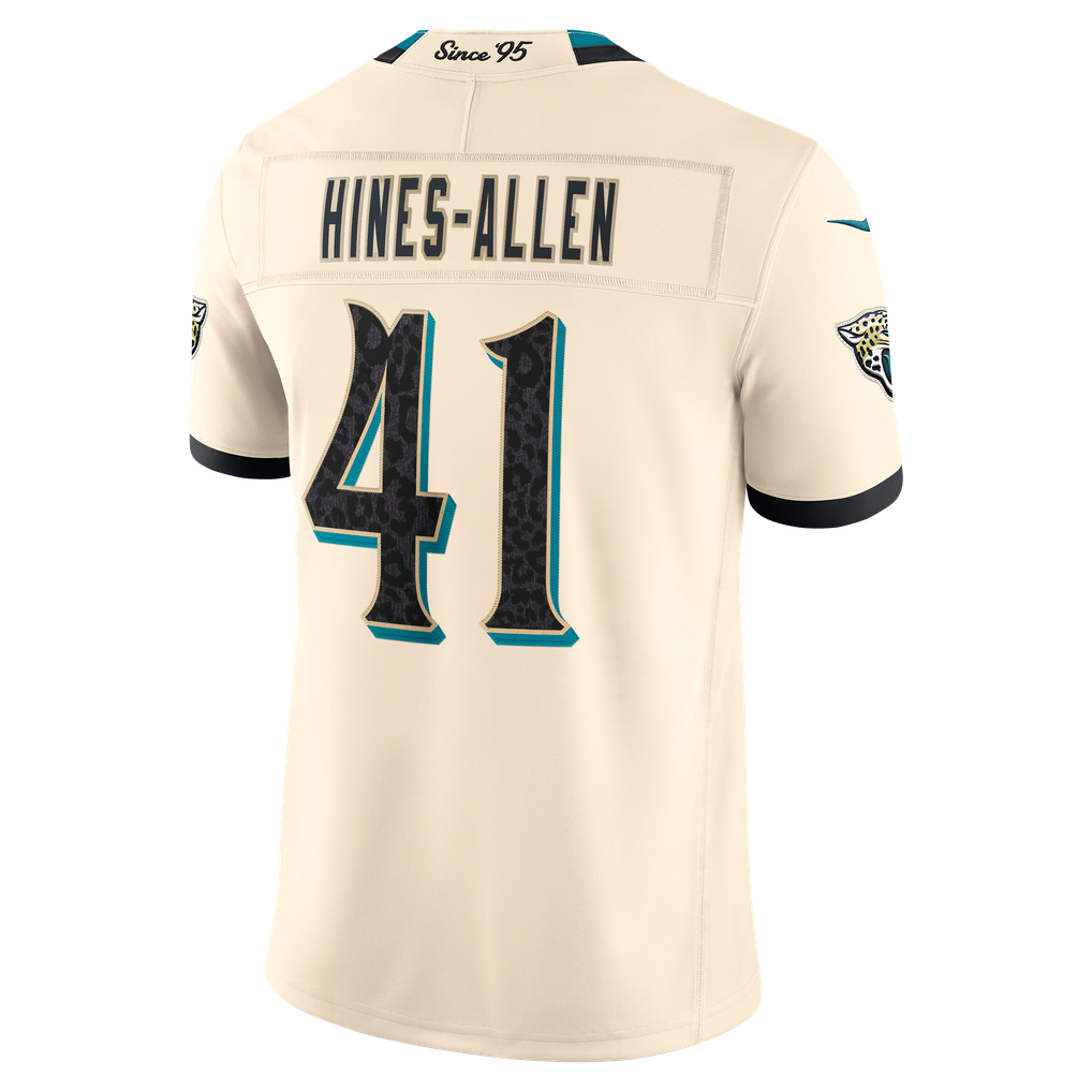Men's Jacksonville Jaguars Josh Hines-Allen Nike Natural 2026 Rivalries Collection Stitched Limited Jersey - Image 4