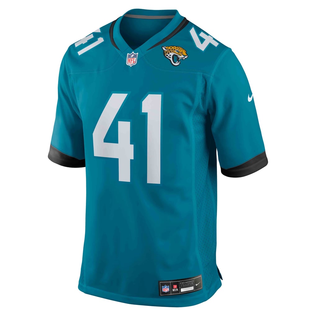 Men's Jacksonville Jaguars Josh Hines-Allen Nike Teal Player Game Jersey - Image 3