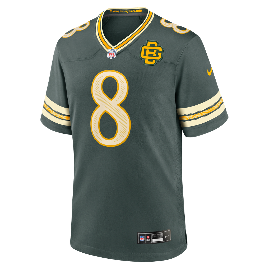Men's Green Bay Packers Josh Jacobs Nike Green 2026 Rivalries Collection Game Jersey - Image 3
