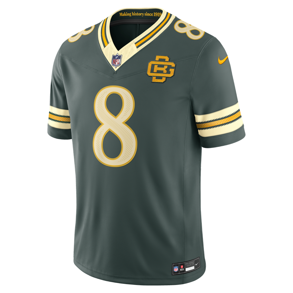 Men's Green Bay Packers Josh Jacobs Nike Green 2026 Rivalries Collection Stitched Limited Jersey - Image 3