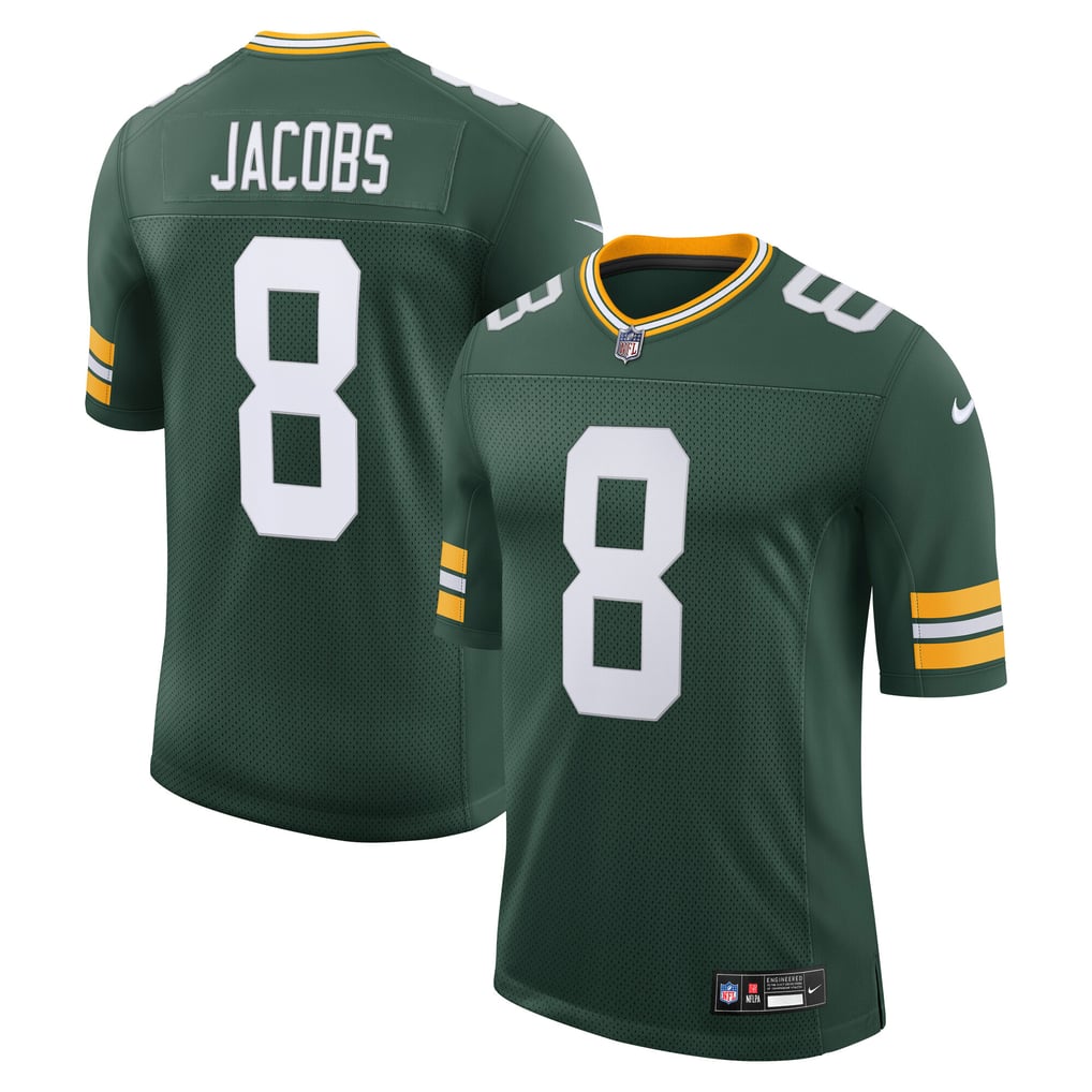 Men's Green Bay Packers Josh Jacobs Nike Green Vapor Untouchable Stitched Limited Jersey - Image 1