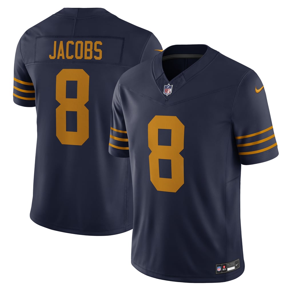 Men's Green Bay Packers Josh Jacobs Nike Navy The 1923 Classic Vapor F.U.S.E. Limited Jersey - Image 2