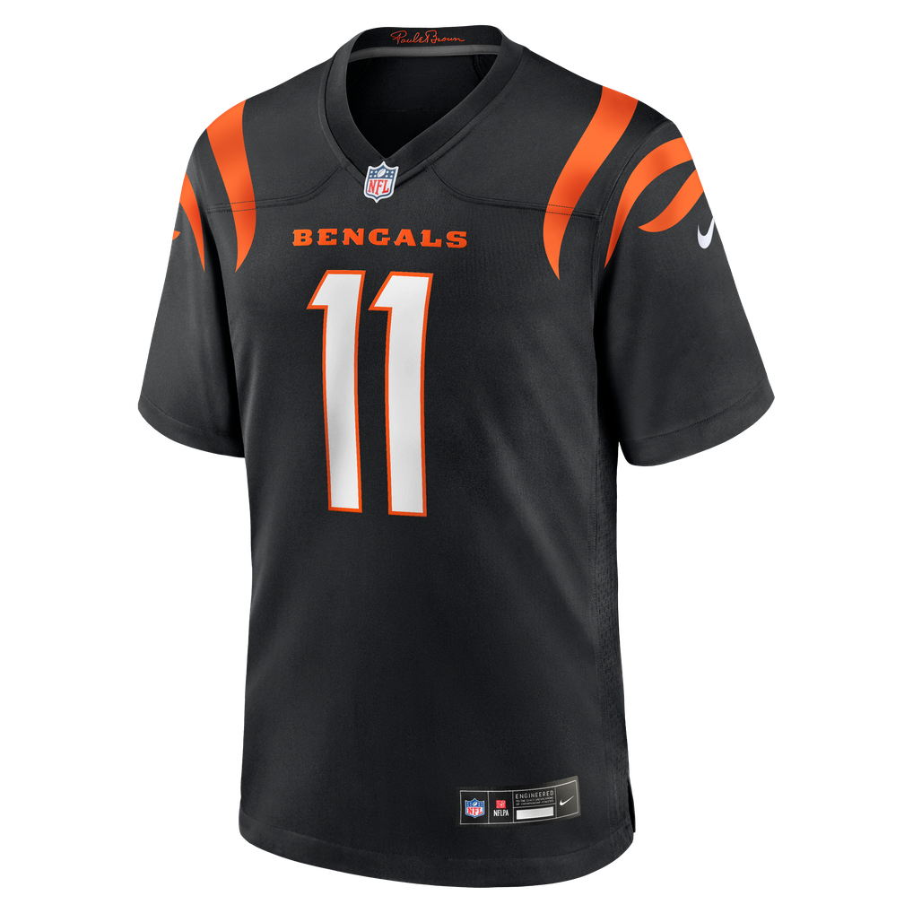 Men's Cincinnati Bengals Josh Johnson Nike Black Team Game Jersey - Image 3