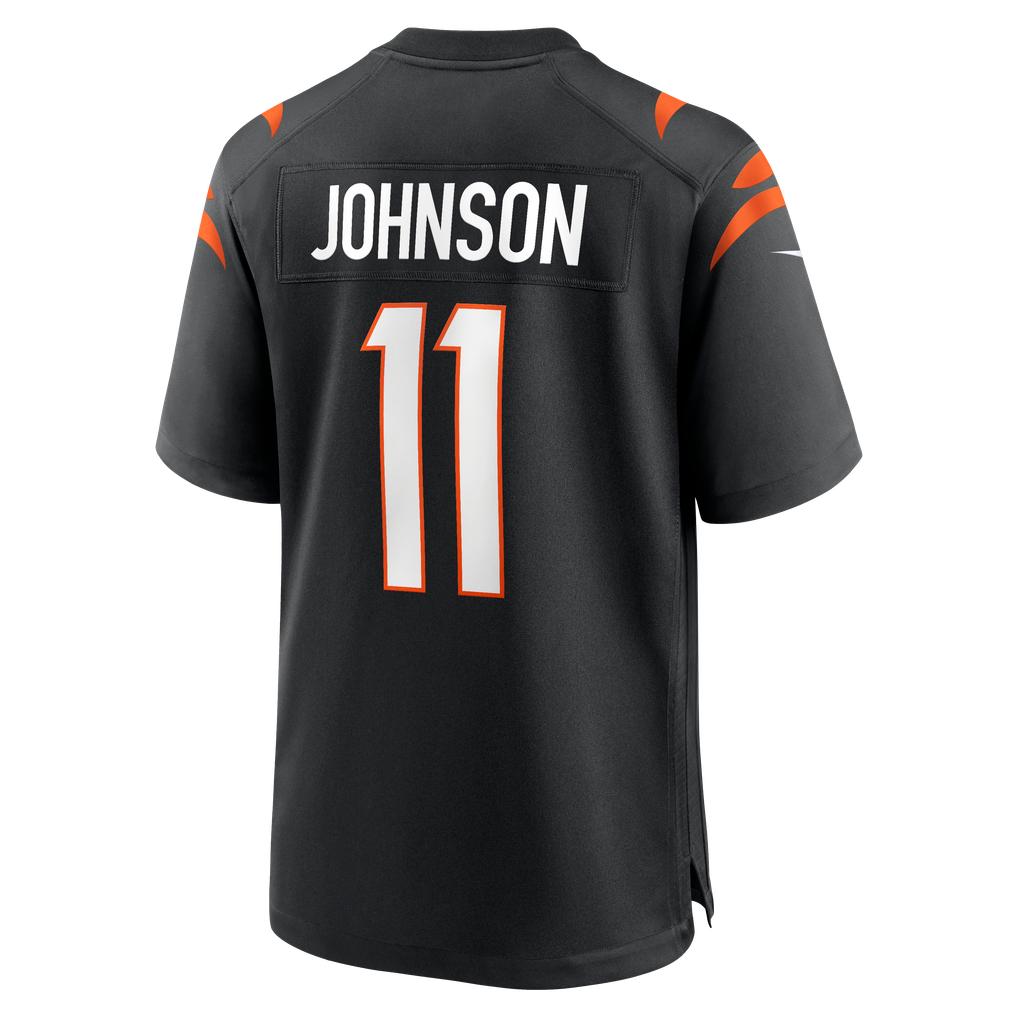 Men's Cincinnati Bengals Josh Johnson Nike Black Team Game Jersey - Image 4