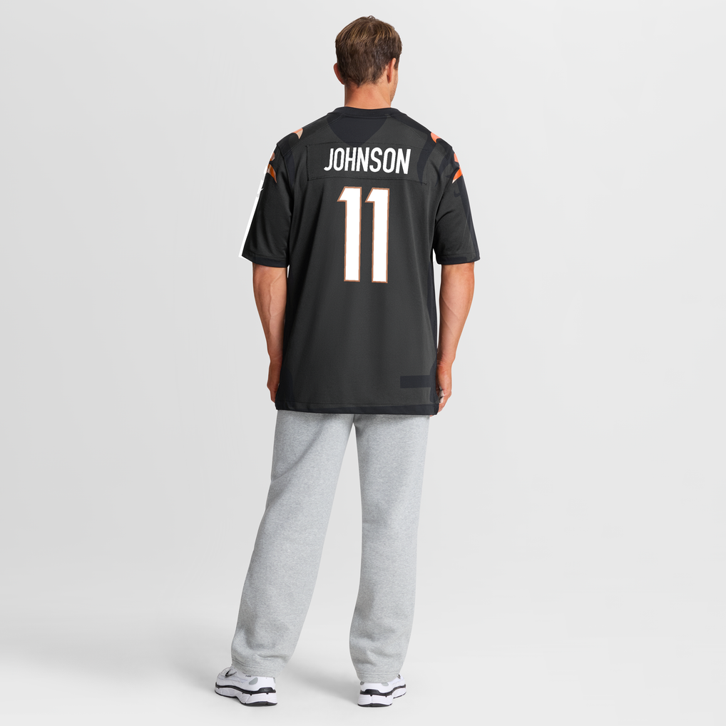 Men's Cincinnati Bengals Josh Johnson Nike Black Team Game Jersey - Image 6