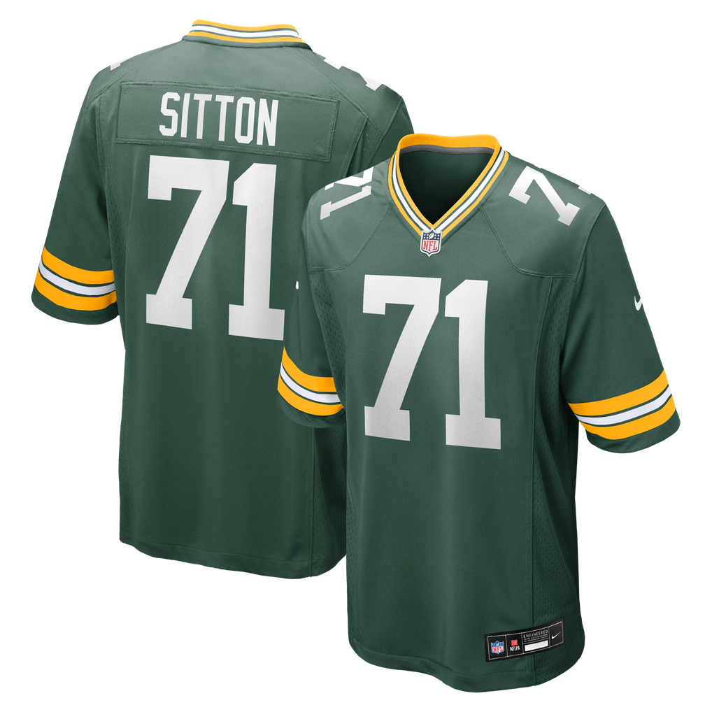 Men's Green Bay Packers Josh Sitton Nike Green Retired Game Jersey - Image 2