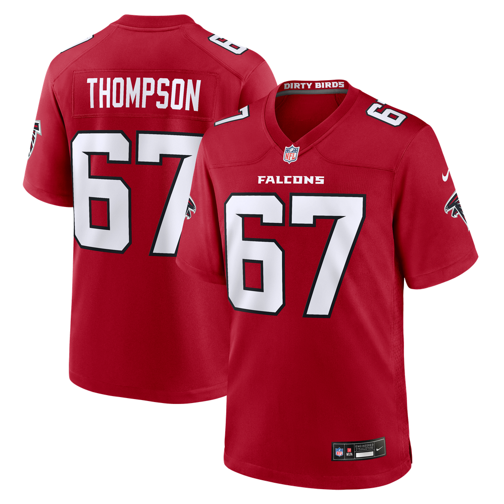 Men's Atlanta Falcons Josh Thompson Nike Red Team Game Jersey