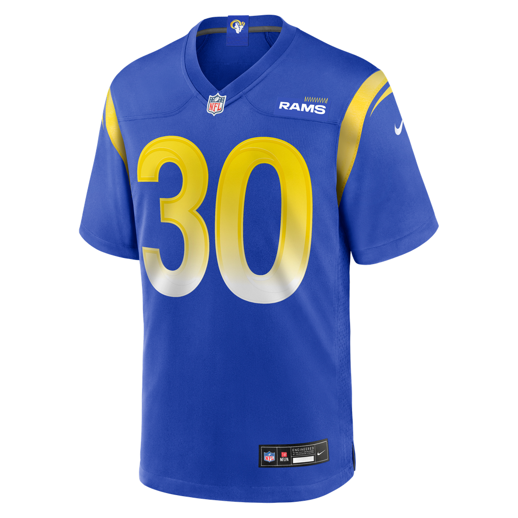 Men's Los Angeles Rams Josh Wallace Nike  Royal Game Jersey - Image 3