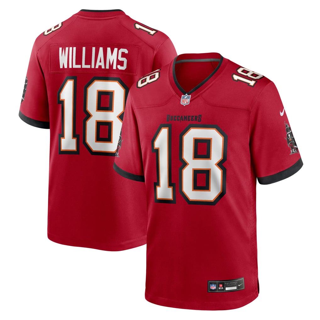 Men's Tampa Bay Buccaneers Josh Williams Nike  Red Team Game Jersey - Image 2