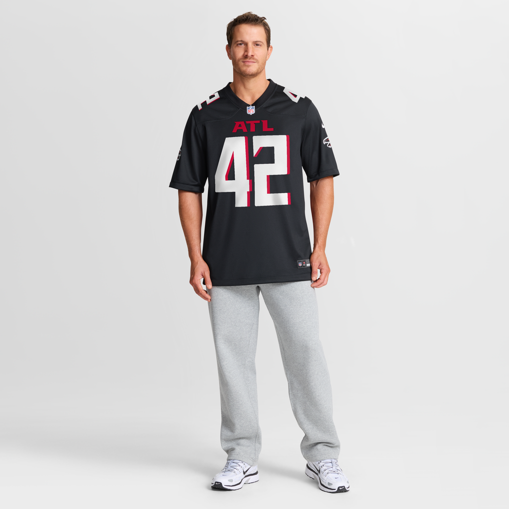 Men's Atlanta Falcons Josh Woods Nike Black Team Game Jersey