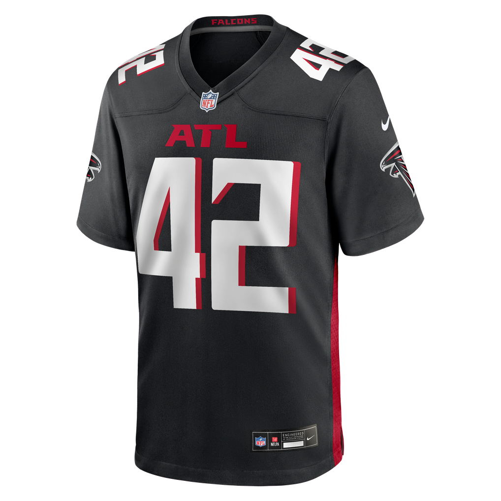Men's Atlanta Falcons Josh Woods Nike Black Team Game Jersey