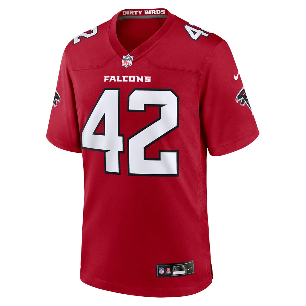 Men's Atlanta Falcons Josh Woods Nike Red Team Game Jersey