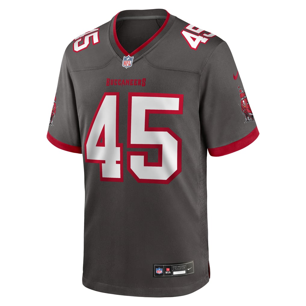 Men's Tampa Bay Buccaneers Josiah Trotter Nike Pewter Alternate Game Jersey - Image 3