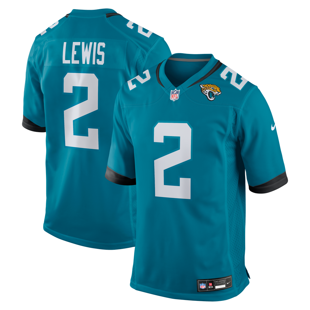 Men's Jacksonville Jaguars Jourdan Lewis Nike  Teal Team Game Jersey - Image 2