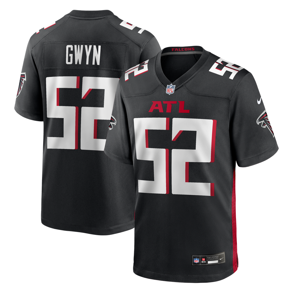 Men's Atlanta Falcons Jovaughn Gwyn Nike Black Team Game Jersey